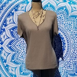 Divided/H&M Green High-Low Short Sleeve Tee